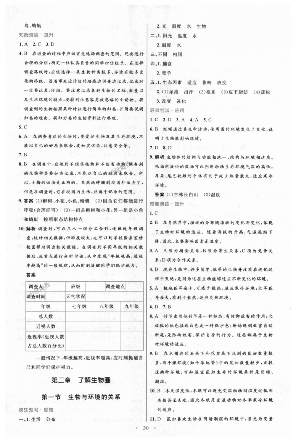 2018年初中同步测控优化设计七年级生物学上册人教版 第2页