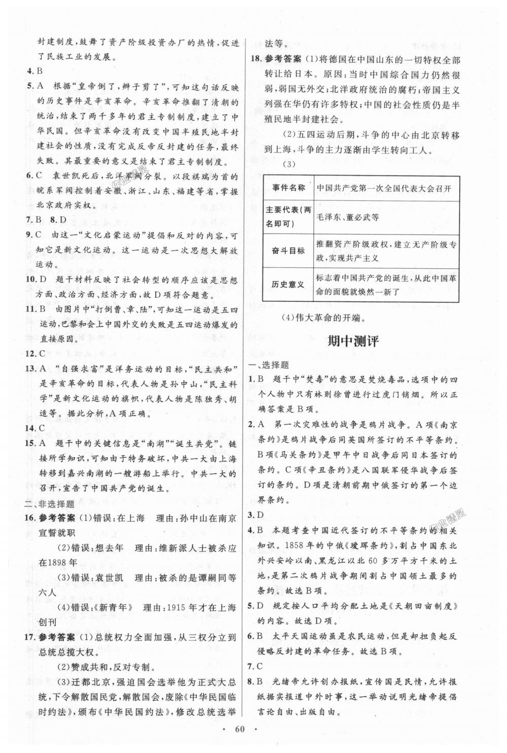 2018年初中同步測(cè)控優(yōu)化設(shè)計(jì)八年級(jí)中國(guó)歷史上冊(cè)人教版 第20頁(yè)