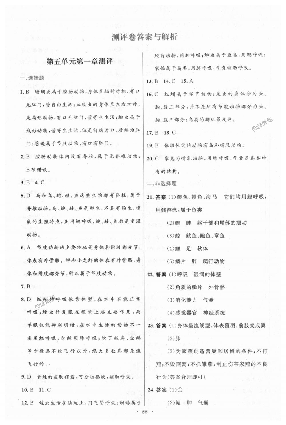 2018年初中同步测控优化设计八年级生物学上册人教版 第23页