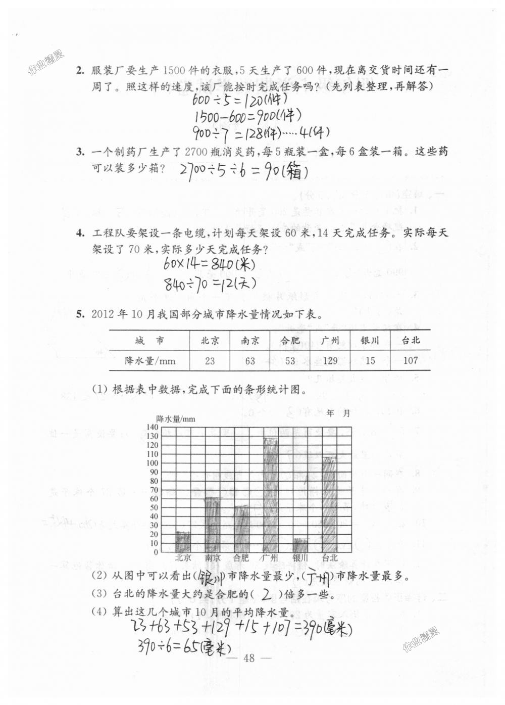 2018年强化拓展卷小学数学四年级上册苏教版 第48页