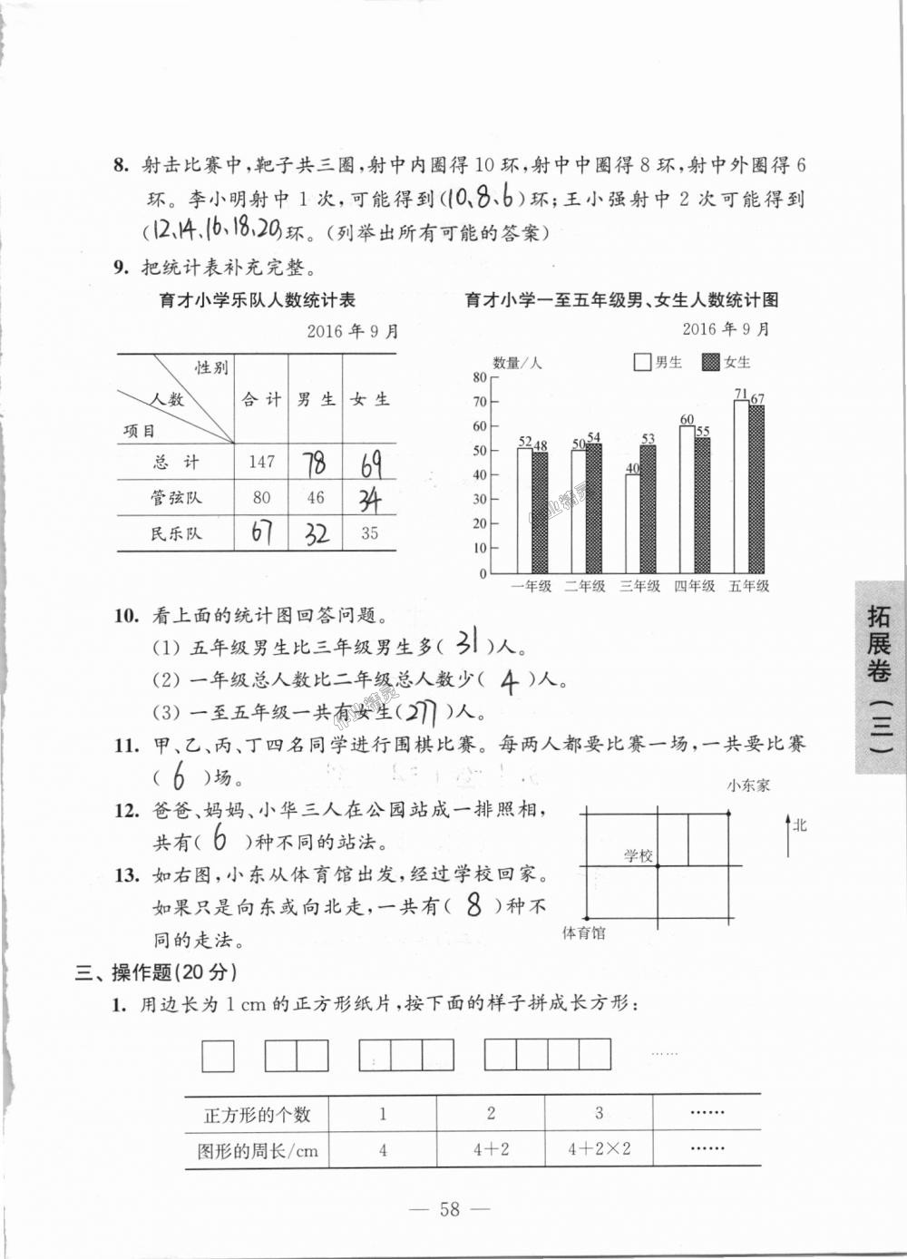 2018年強化拓展卷小學數(shù)學五年級上冊蘇教版提升版 第58頁