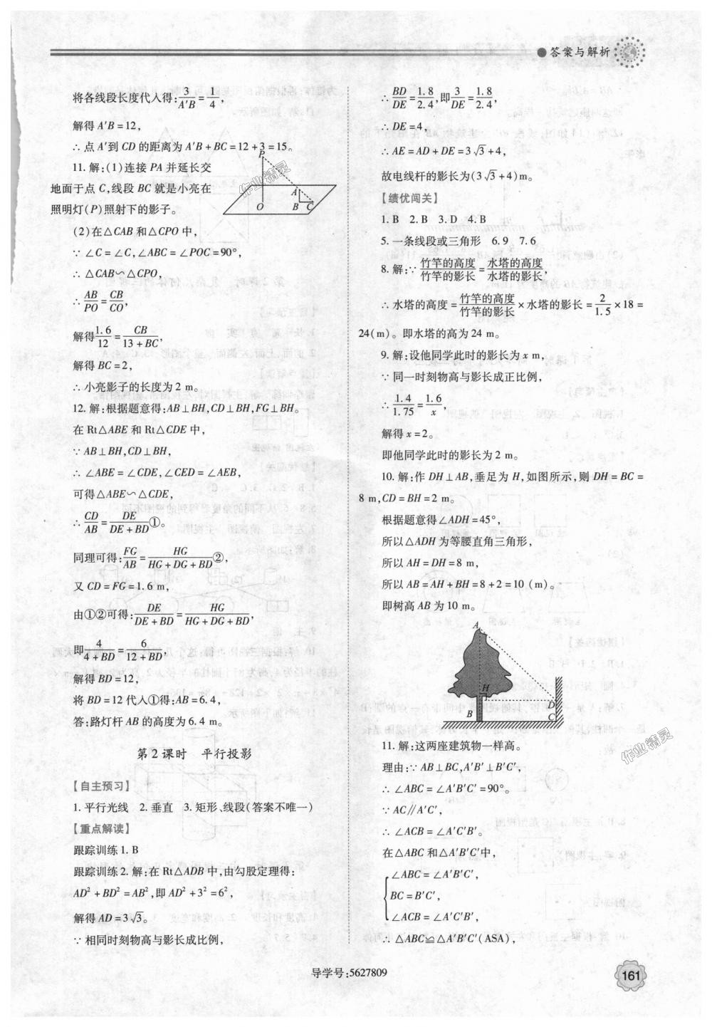 2018年绩优学案九年级数学上册北师大版 第27页