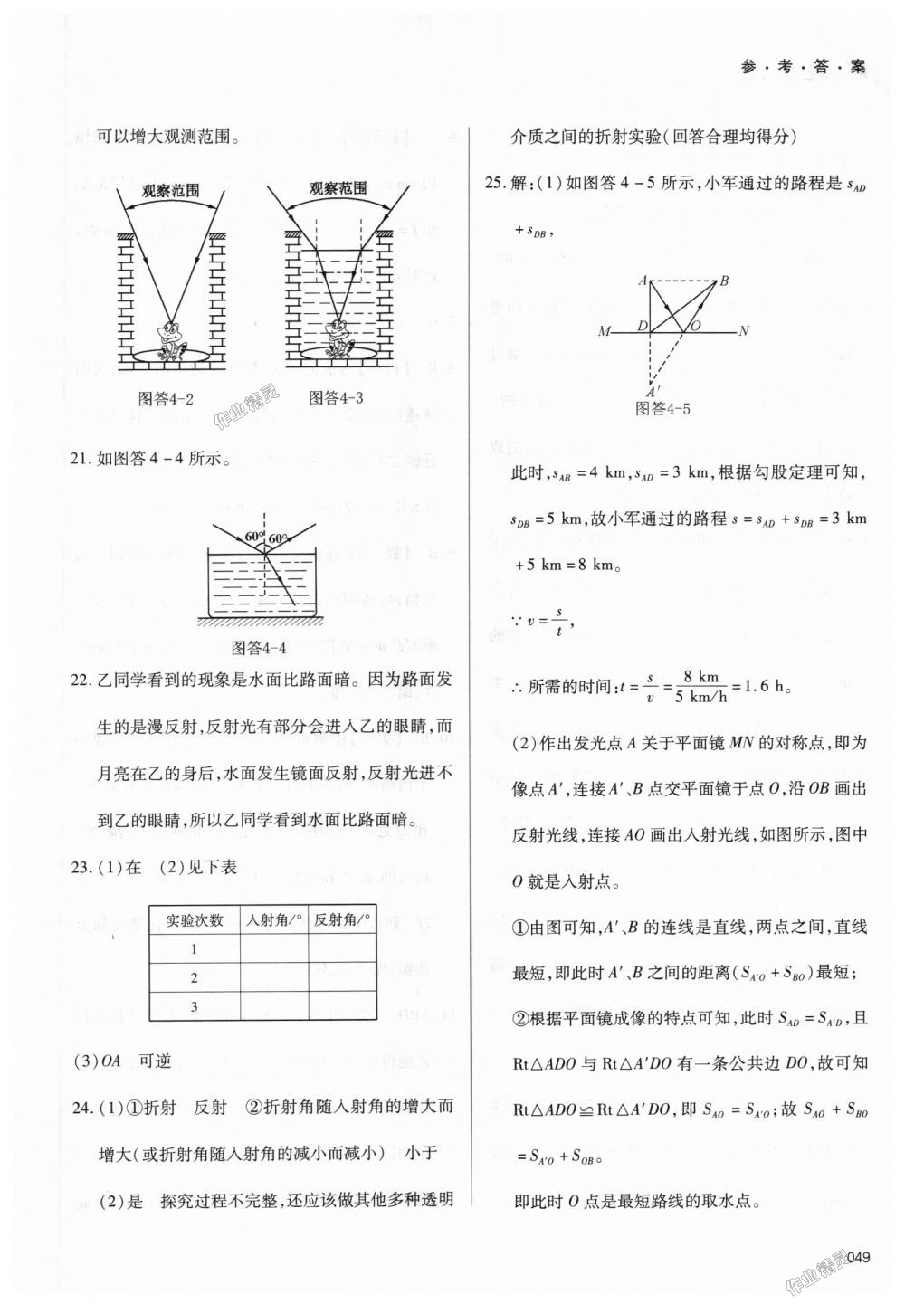 2018年學(xué)習(xí)質(zhì)量監(jiān)測八年級物理上冊人教版 第49頁