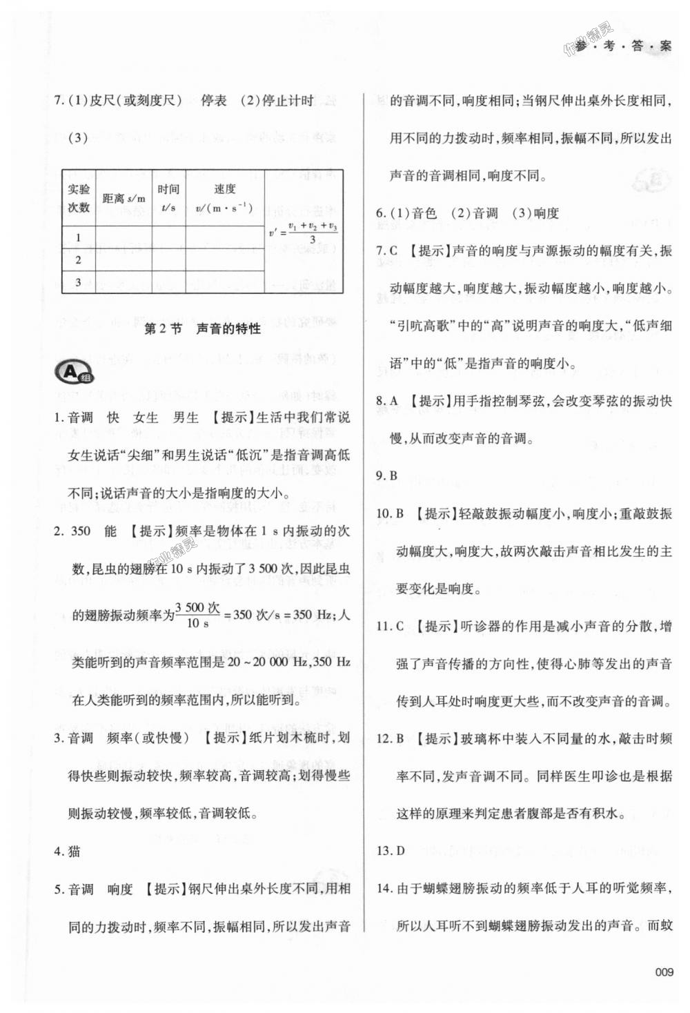 2018年學(xué)習(xí)質(zhì)量監(jiān)測八年級物理上冊人教版 第9頁