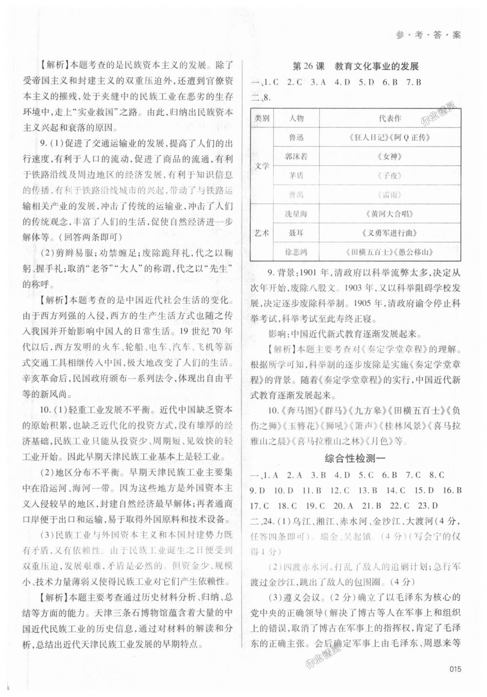 2018年學(xué)習(xí)質(zhì)量監(jiān)測八年級中國歷史上冊人教版 第15頁