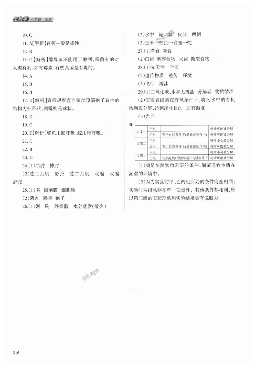 2018年學(xué)習(xí)質(zhì)量監(jiān)測八年級生物學(xué)上冊人教版 第16頁