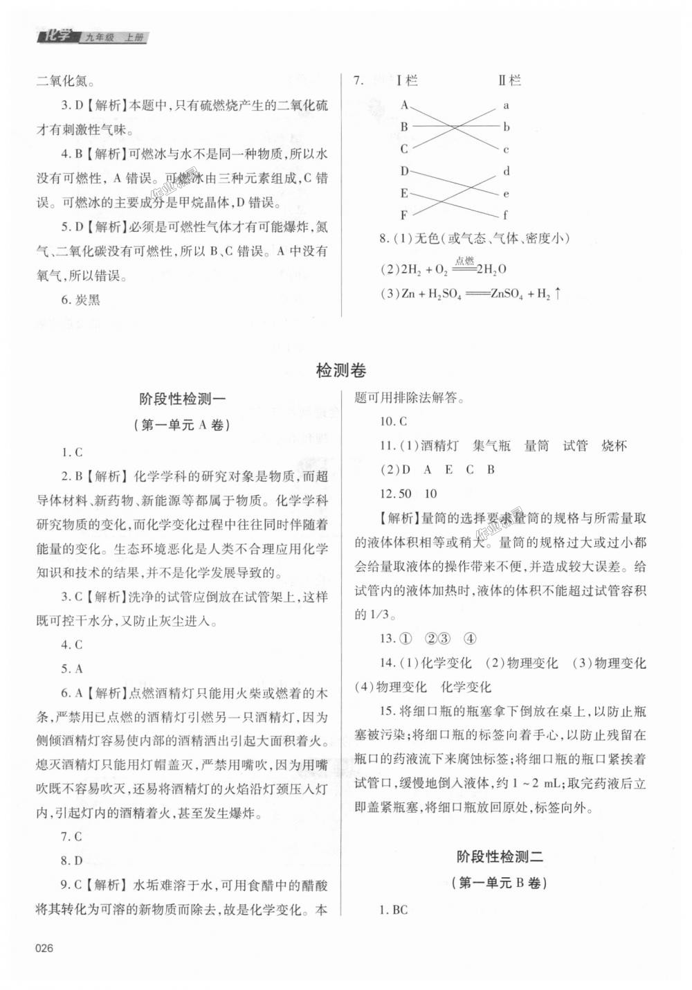 2018年學(xué)習(xí)質(zhì)量監(jiān)測(cè)九年級(jí)化學(xué)上冊(cè)人教版 第26頁(yè)