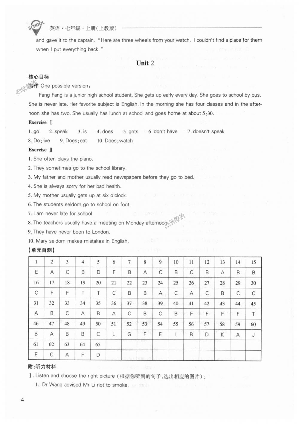 2018年新課程問題解決導(dǎo)學(xué)方案七年級(jí)英語上冊(cè)上教版 第4頁