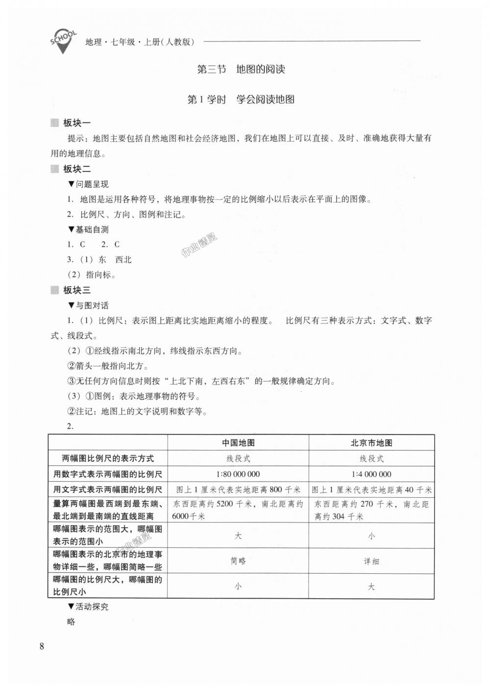 2018年新課程問題解決導(dǎo)學(xué)方案七年級地理上冊人教版 第8頁