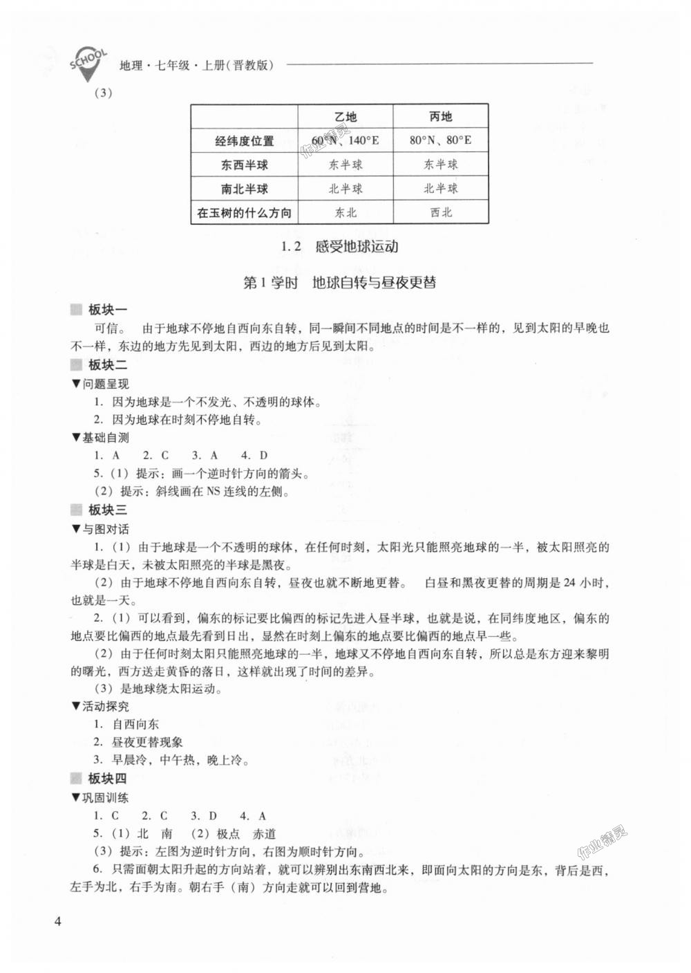 2018年新課程問題解決導(dǎo)學(xué)方案七年級地理上冊晉教版 第4頁