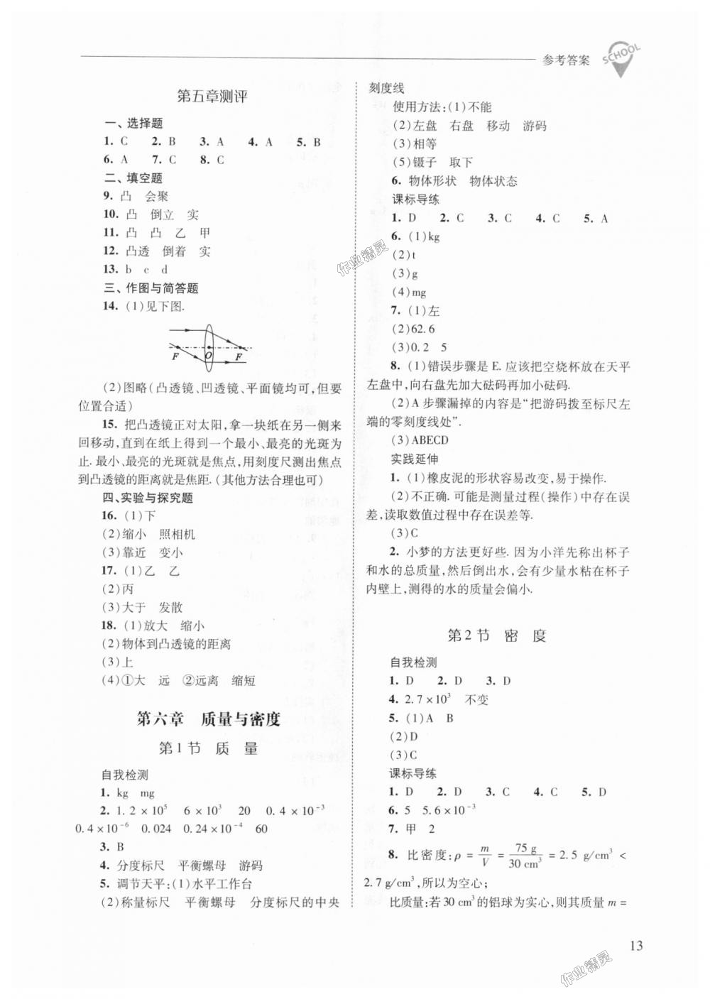 2018年新課程問(wèn)題解決導(dǎo)學(xué)方案八年級(jí)物理上冊(cè)人教版 第13頁(yè)