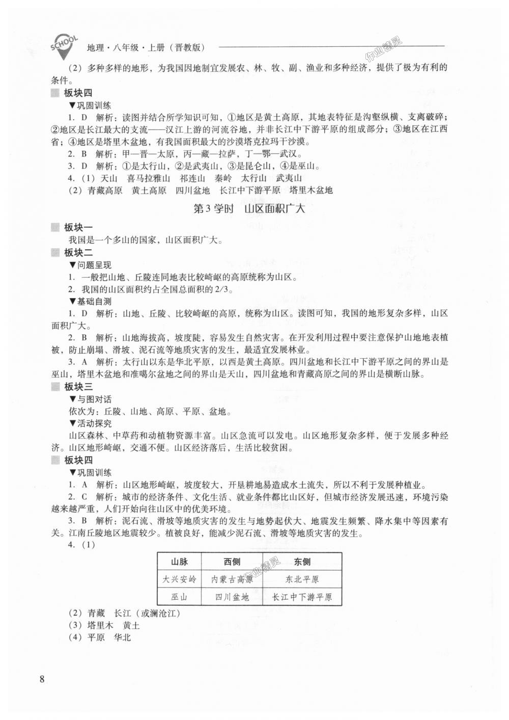 2018年新课程问题解决导学方案八年级地理上册晋教版 第8页