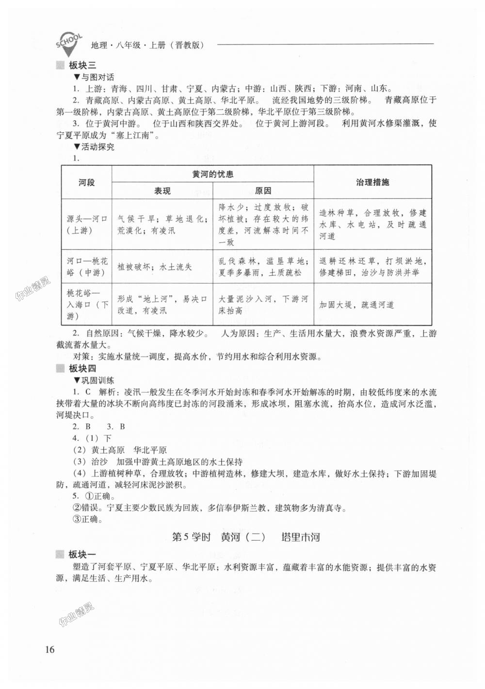 2018年新課程問題解決導(dǎo)學(xué)方案八年級地理上冊晉教版 第16頁