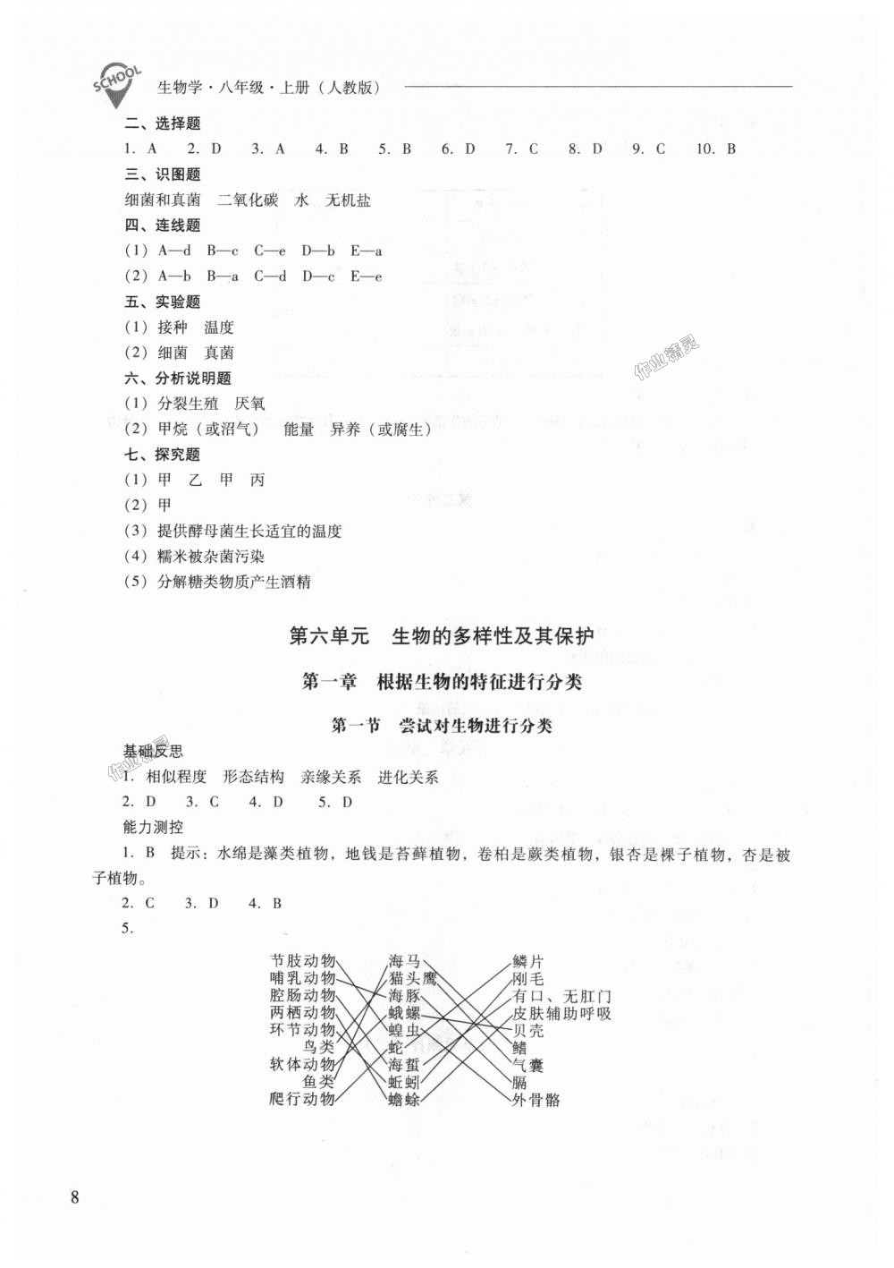 2018年新課程問題解決導(dǎo)學(xué)方案八年級生物學(xué)上冊人教版 第8頁