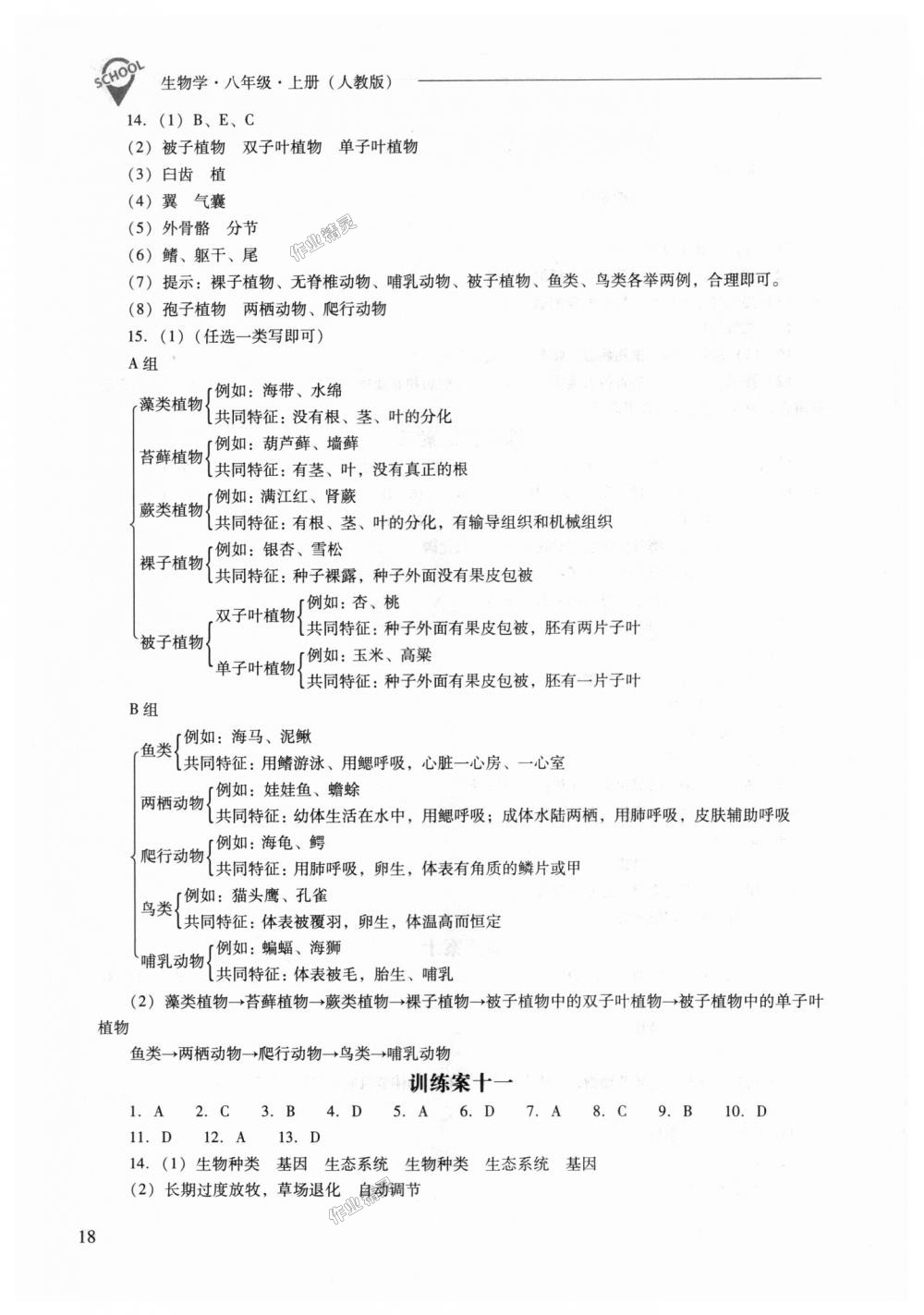 2018年新課程問題解決導(dǎo)學(xué)方案八年級(jí)生物學(xué)上冊(cè)人教版 第18頁