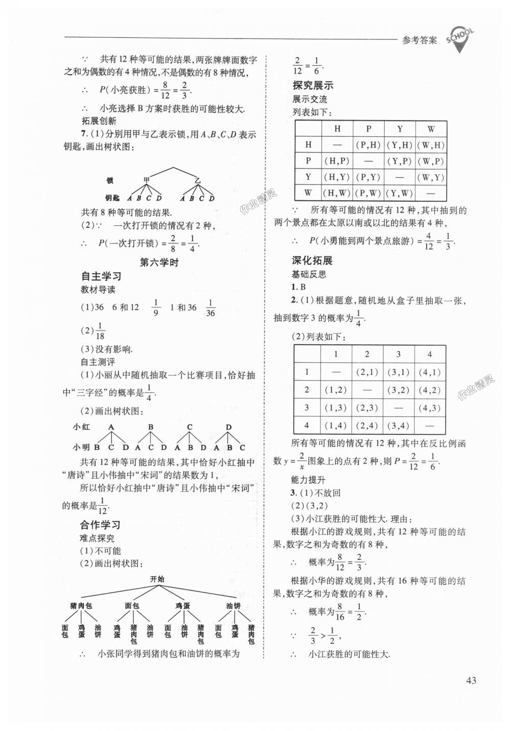 2018年新課程問(wèn)題解決導(dǎo)學(xué)方案九年級(jí)數(shù)學(xué)上冊(cè)華東師大版 第43頁(yè)