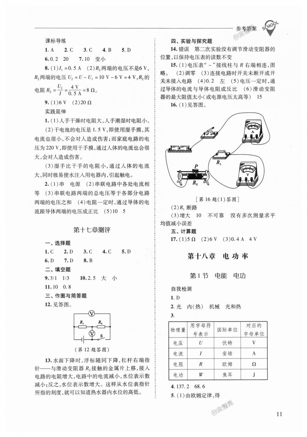 2018年新課程問題解決導(dǎo)學(xué)方案九年級物理全一冊人教版 第11頁