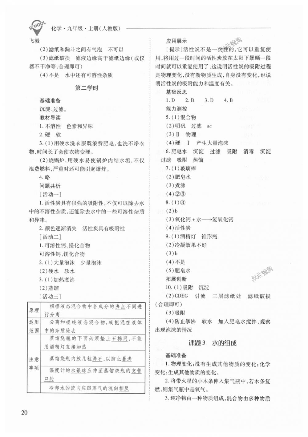 2018年新課程問題解決導(dǎo)學(xué)方案九年級(jí)化學(xué)上冊(cè)人教版 第20頁