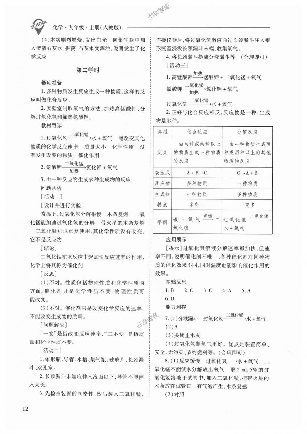 2018年新课程问题解决导学方案九年级化学上册人教版 第12页