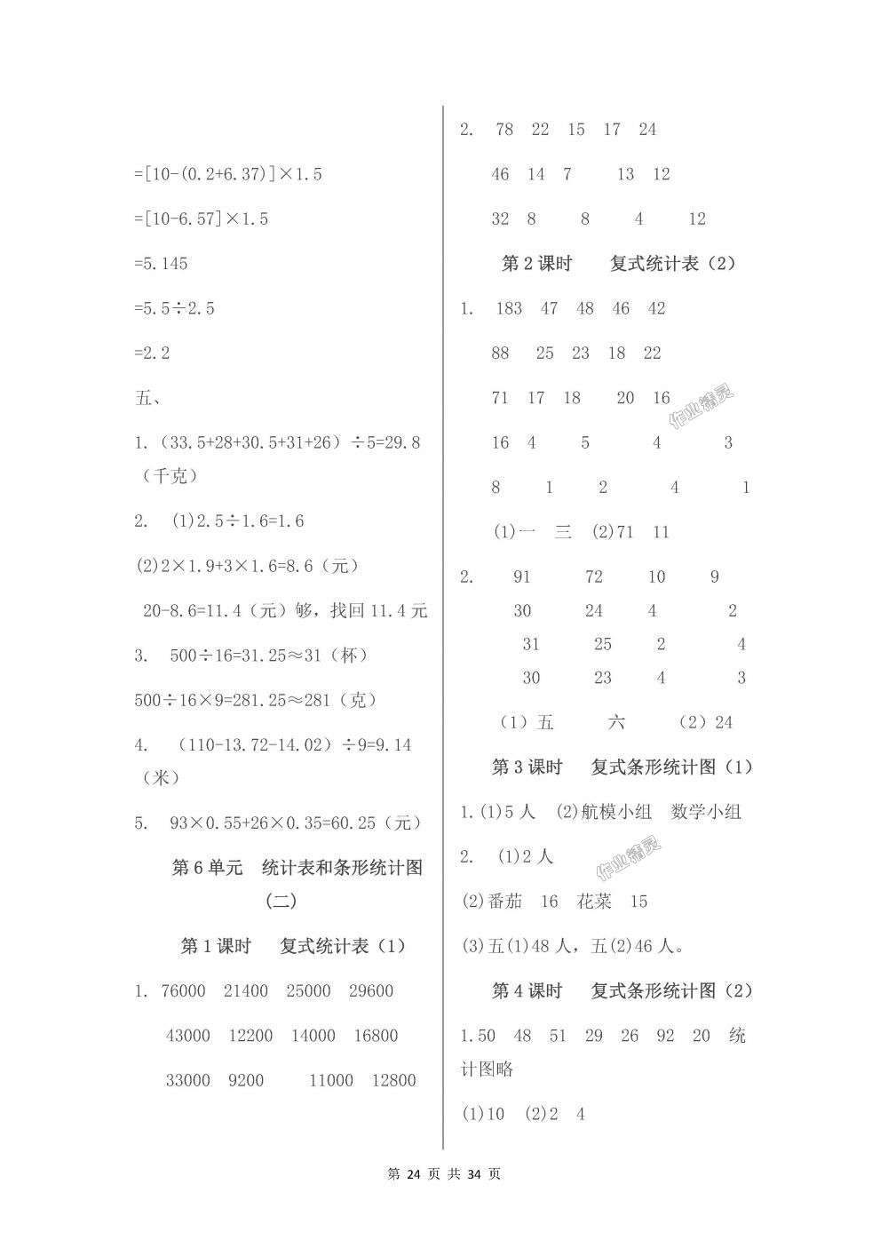 2018年伴你学五年级数学上册苏教版 第24页