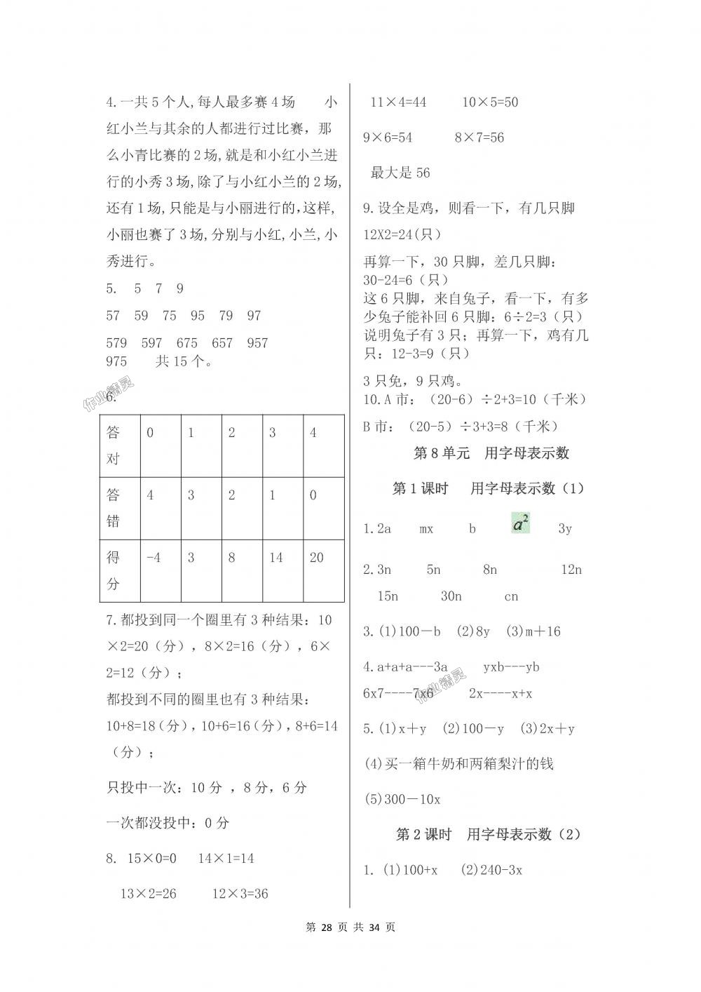 2018年伴你学五年级数学上册苏教版 第28页