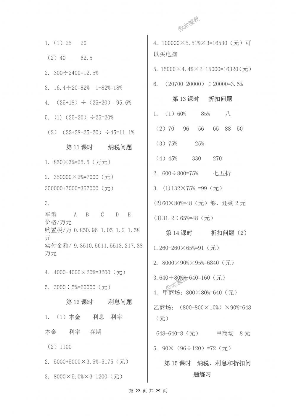 2018年伴你学六年级数学上册苏教版 第22页