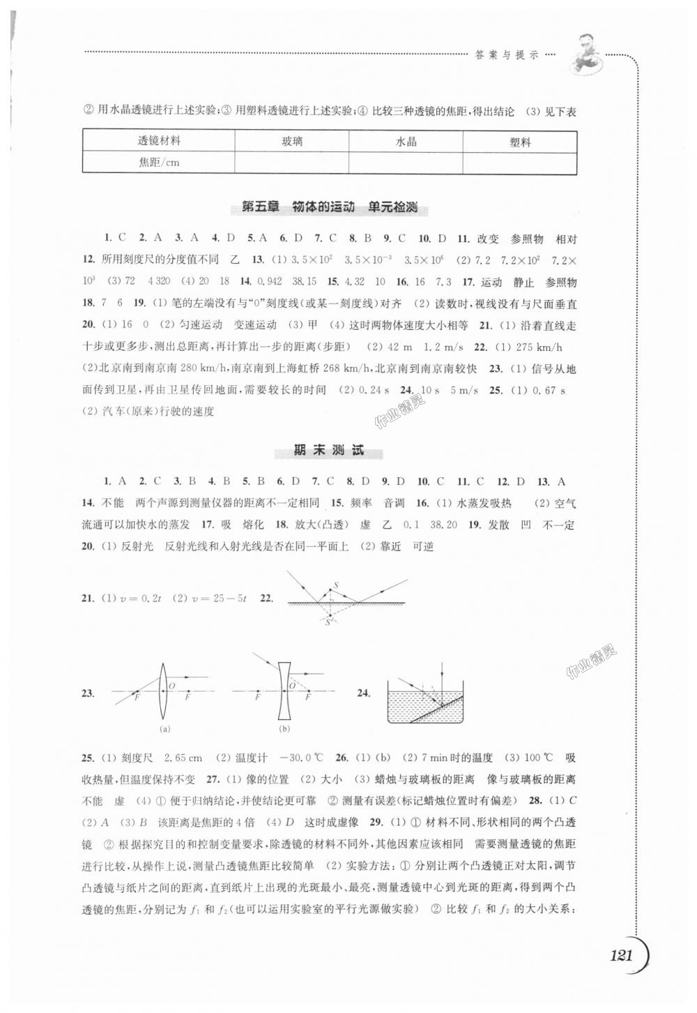 2018年同步练习八年级物理上册苏科版江苏凤凰科学技术出版社 第13页