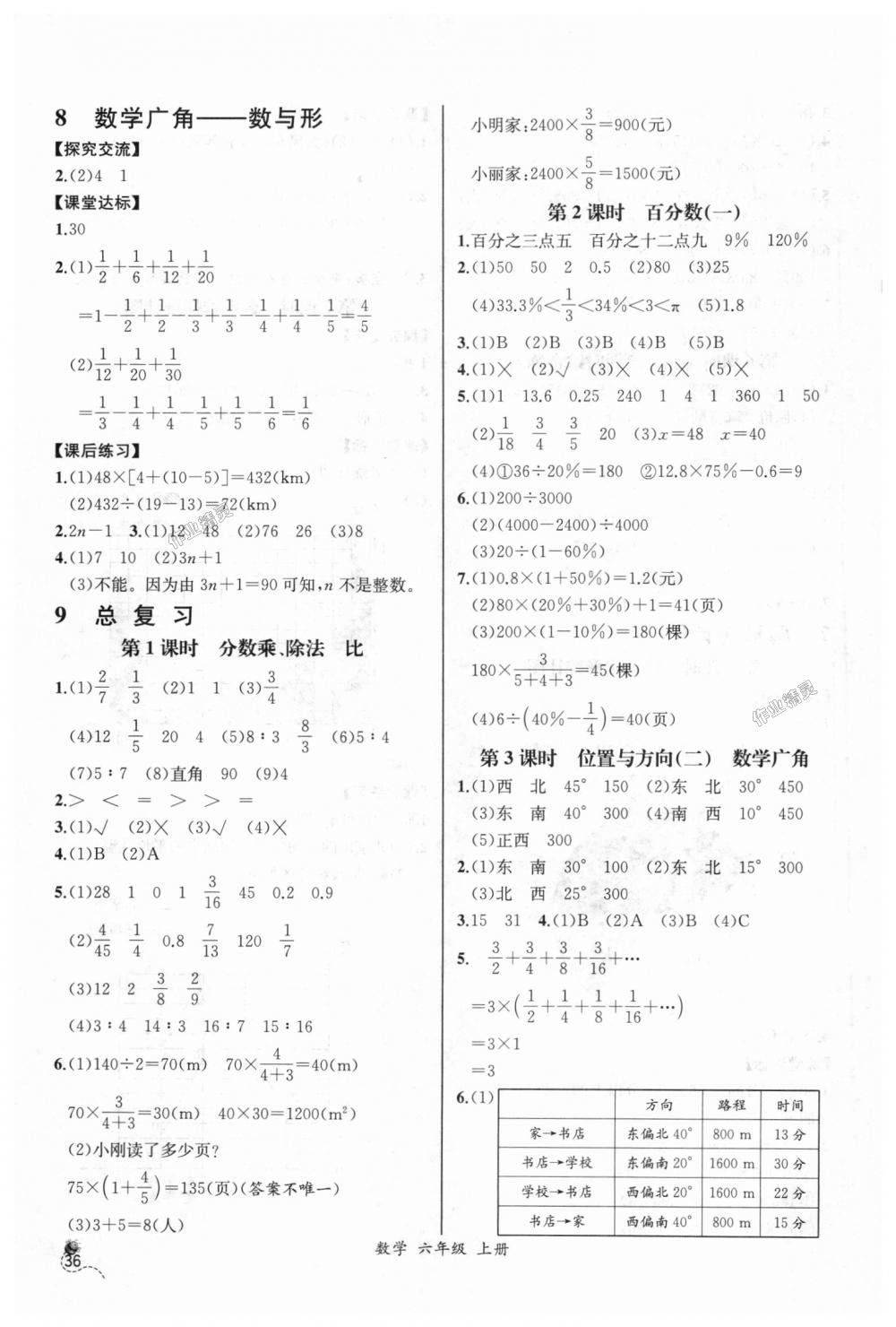 2018年同步导学案课时练六年级数学上册人教版河北专版 第14页