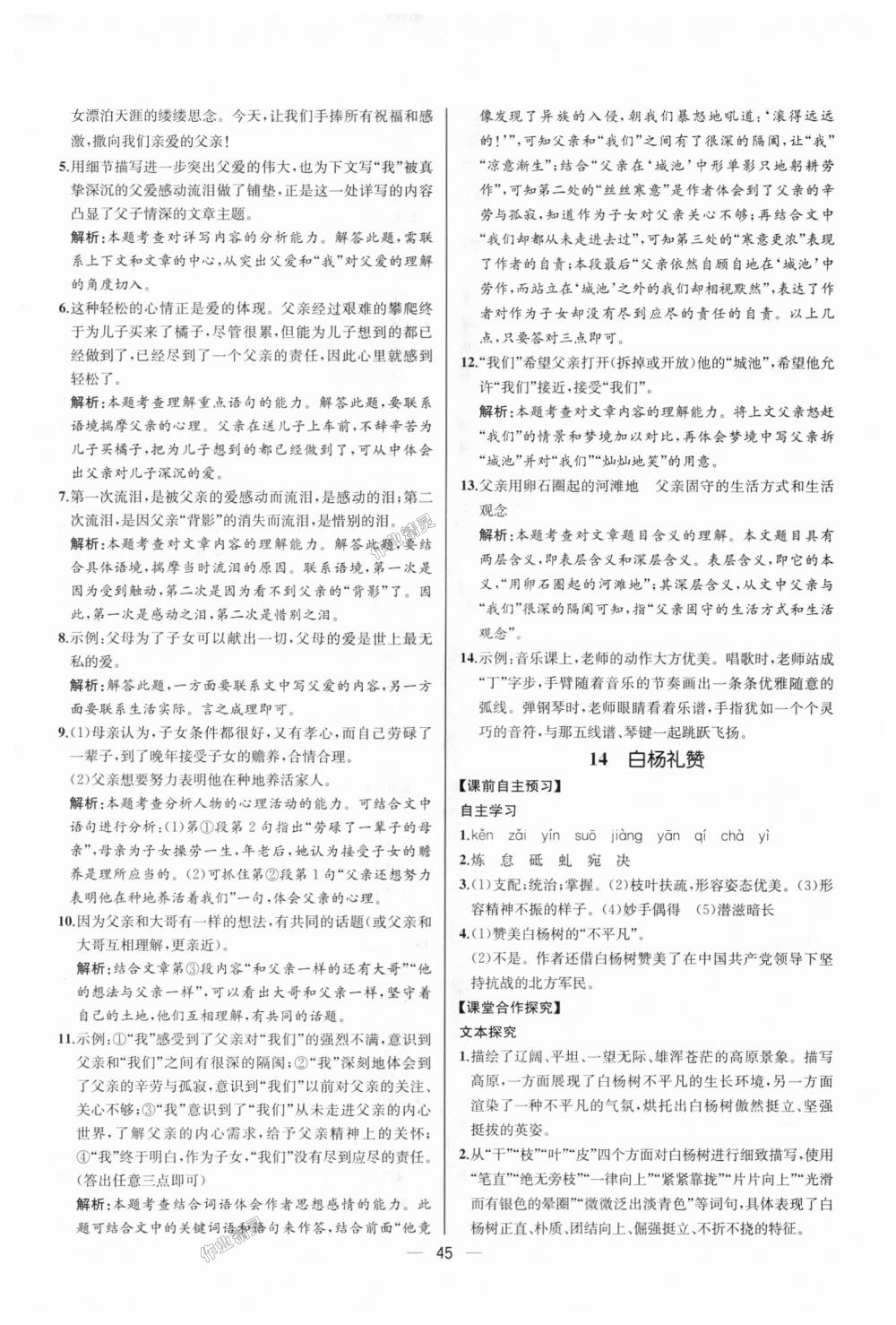 2018年同步學歷案課時練八年級語文上冊人教版河北專版 第13頁