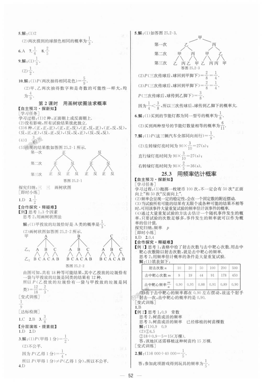 2018年同步學(xué)歷案課時(shí)練九年級數(shù)學(xué)上冊人教版河北專版 第28頁