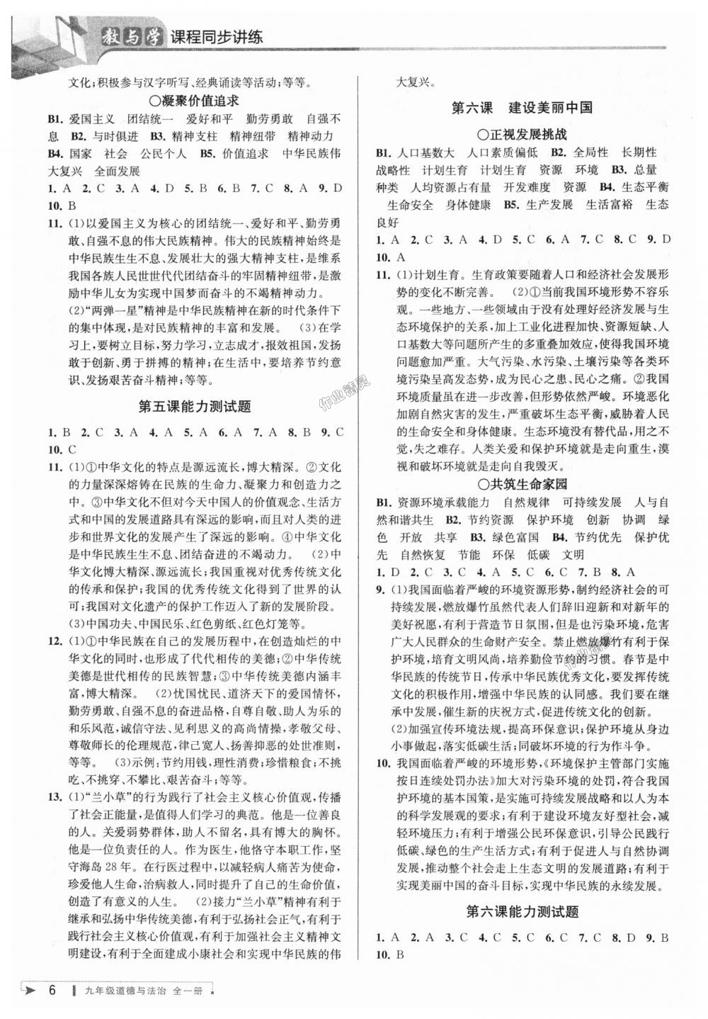 2018年教與學(xué)課程同步講練九年級(jí)道德與法治全一冊(cè)人教版 第5頁(yè)