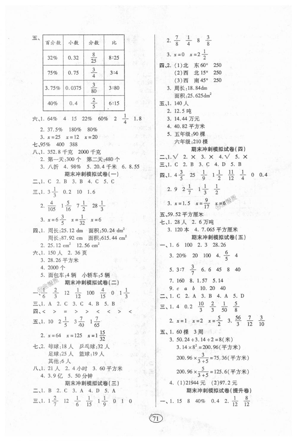 2018年培优夺冠金卷六年级数学上册人教版 第3页