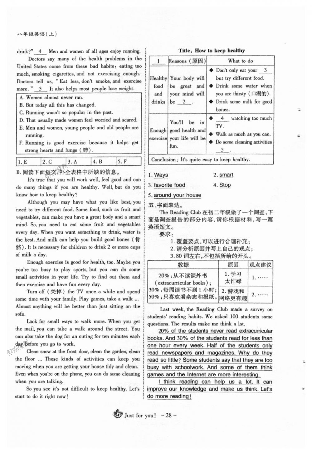 2018年蓉城课堂给力A加八年级英语上册人教版 第28页