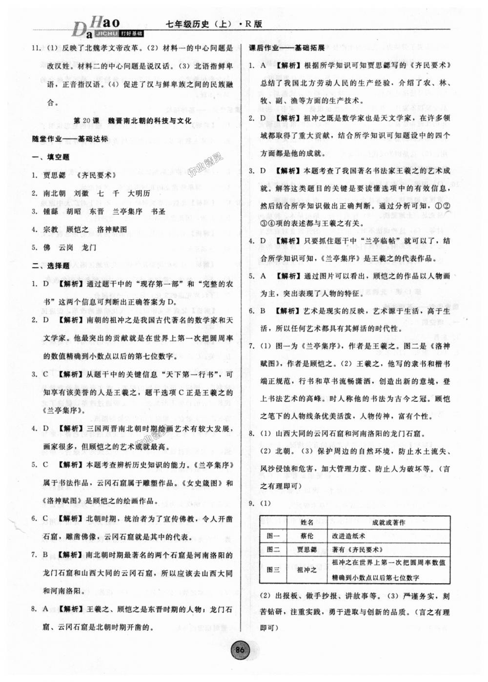 2018年勝券在握打好基礎(chǔ)作業(yè)本七年級(jí)歷史上冊人教版 第18頁