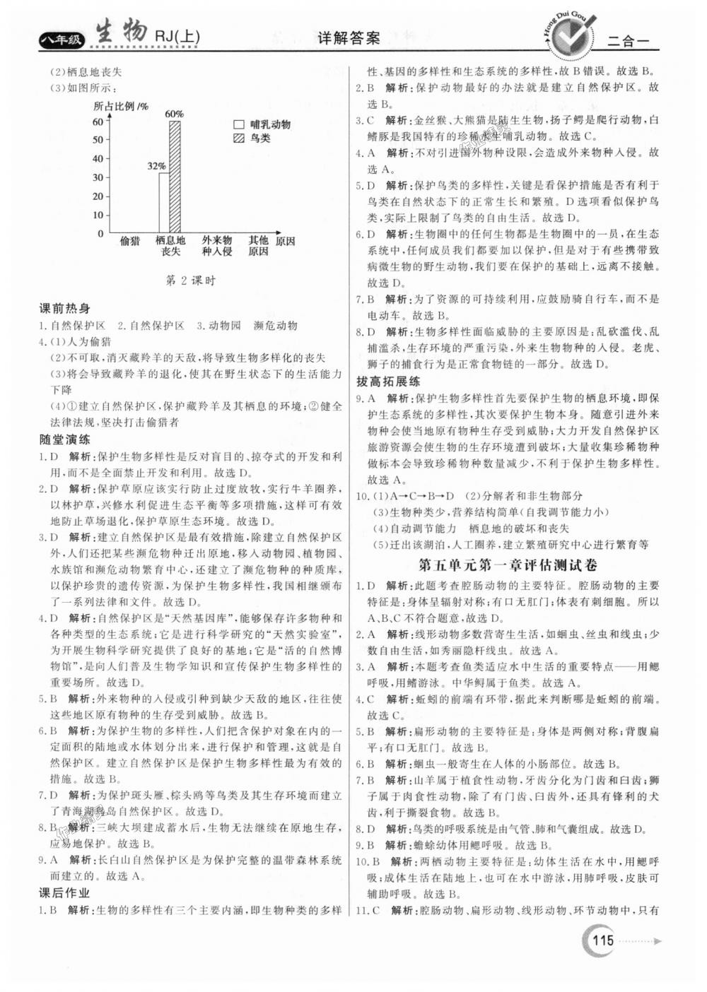 2018年紅對勾45分鐘作業(yè)與單元評估八年級生物上冊人教版 第19頁