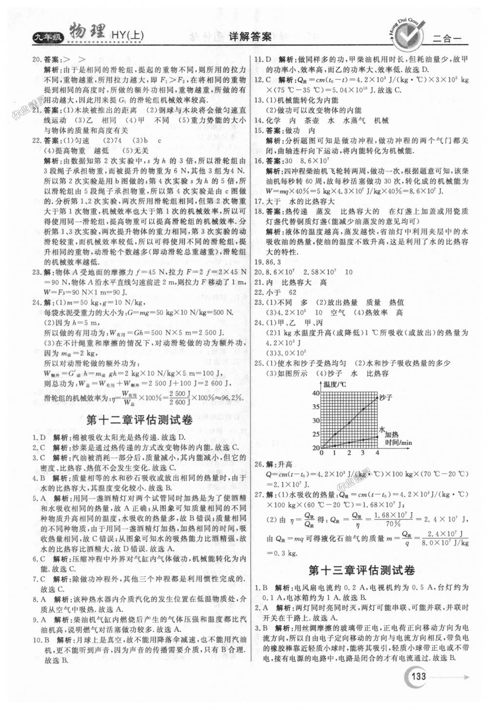 2018年紅對勾45分鐘作業(yè)與單元評估九年級物理上冊滬粵版 第25頁