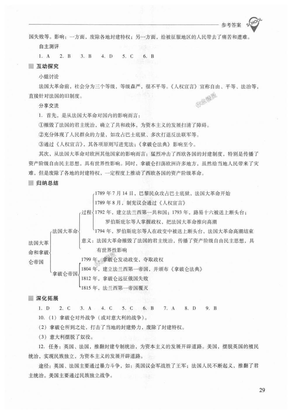 2018年新課程問(wèn)題解決導(dǎo)學(xué)方案九年級(jí)世界歷史上冊(cè)人教版 第29頁(yè)