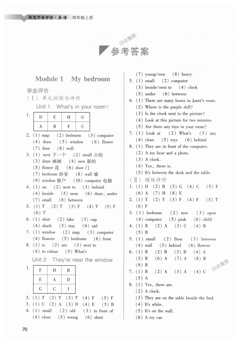 2018年陽光學業(yè)評價四年級英語上冊教科版 第1頁