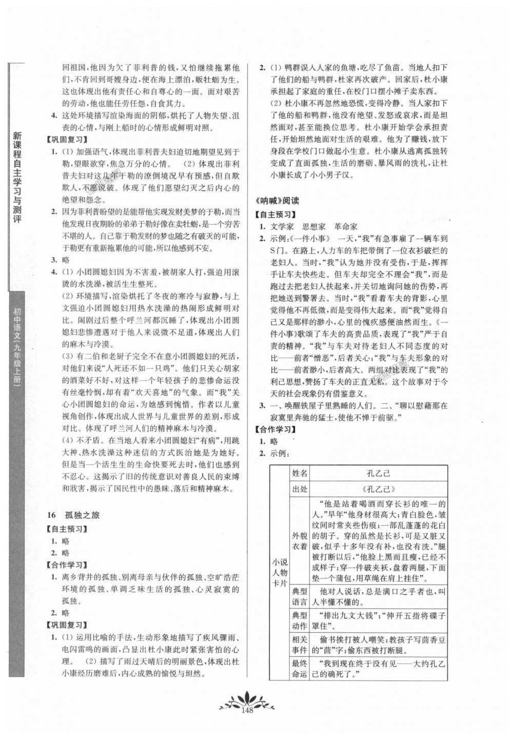 2018年新课程自主学习与测评初中语文九年级上册人教版 第8页