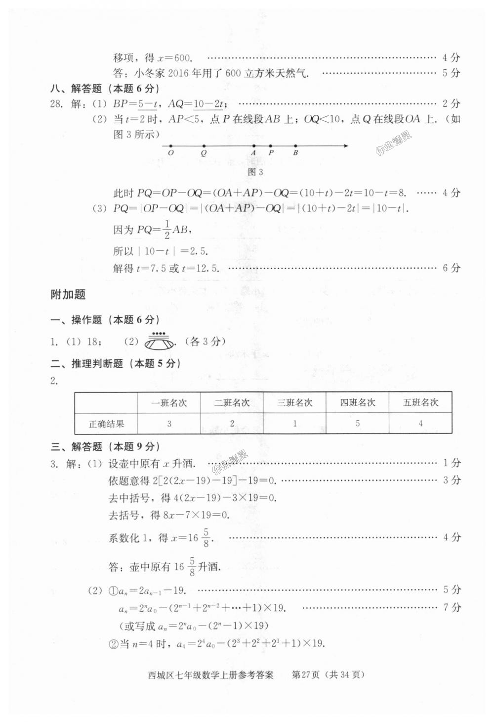 2018年學(xué)習(xí)探究診斷七年級(jí)數(shù)學(xué)上冊(cè)人教版 第27頁