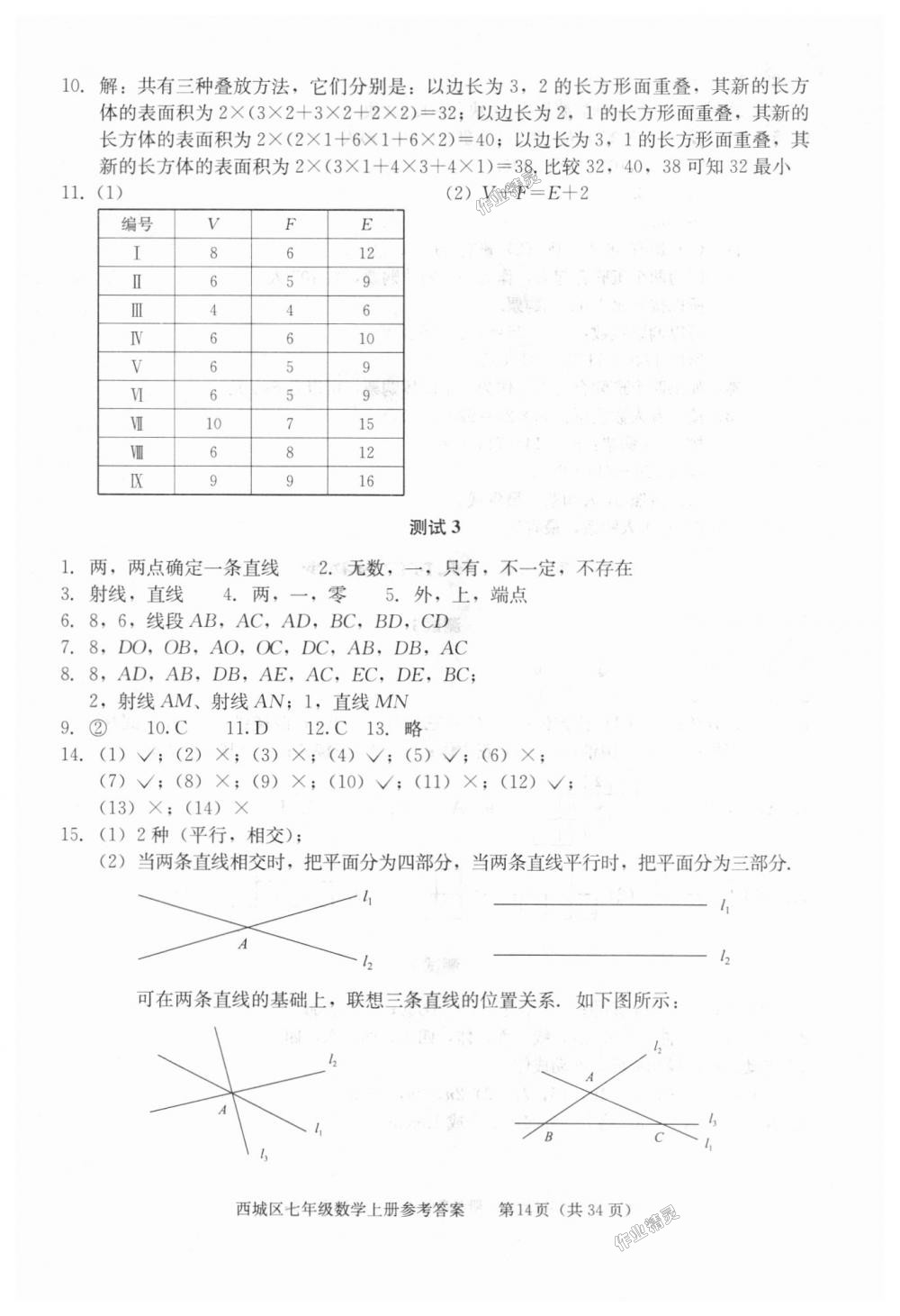 2018年学习探究诊断七年级数学上册人教版 第14页