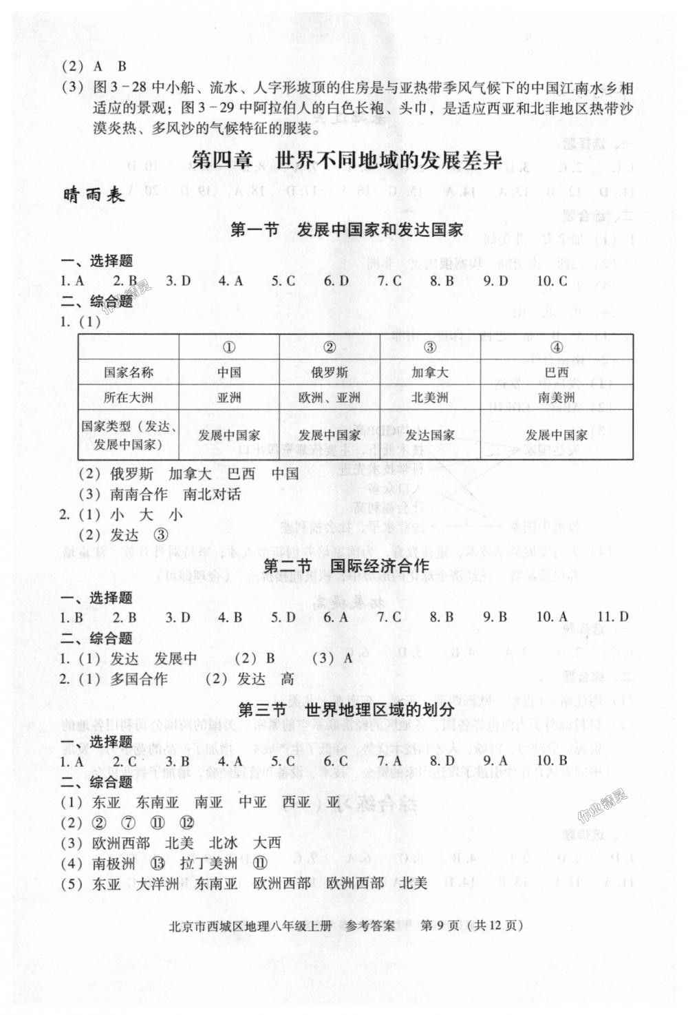 2018年学习探究诊断八年级地理上册人教版 第9页