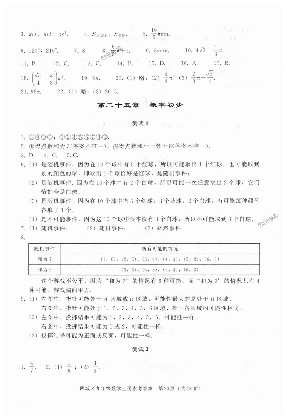 2018年學(xué)習(xí)探究診斷九年級(jí)數(shù)學(xué)上冊(cè)人教版 第20頁(yè)