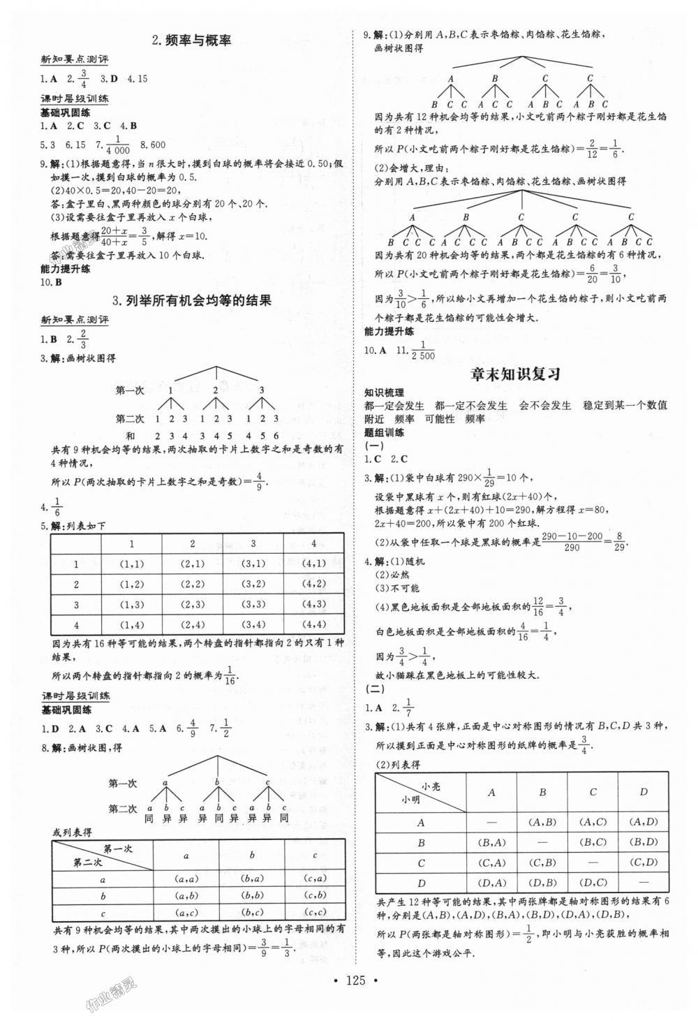 2018年練案課時(shí)作業(yè)本九年級(jí)數(shù)學(xué)上冊(cè)華師大版 第19頁(yè)