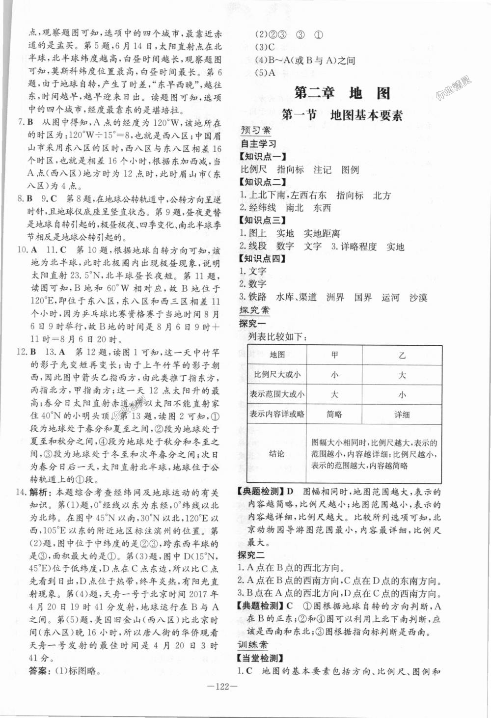 2018年初中同步学习导与练导学探究案七年级地理上册商务星球版 第6页