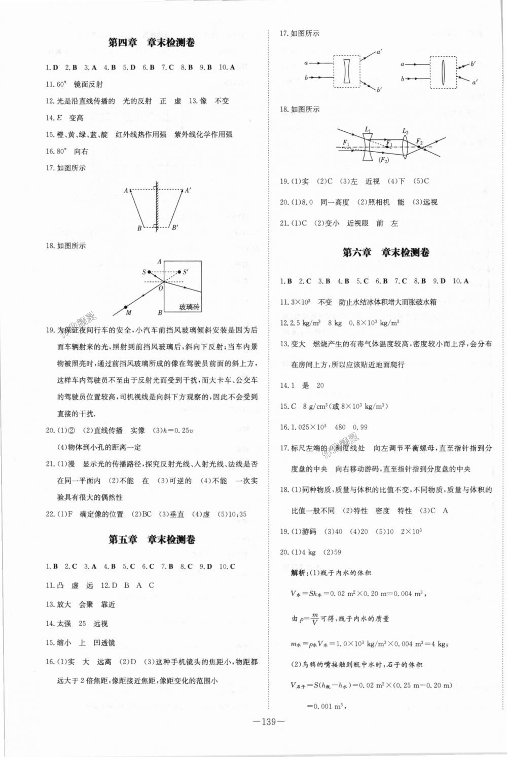 2018年初中同步學(xué)習(xí)導(dǎo)與練導(dǎo)學(xué)探究案八年級物理上冊人教版 第15頁