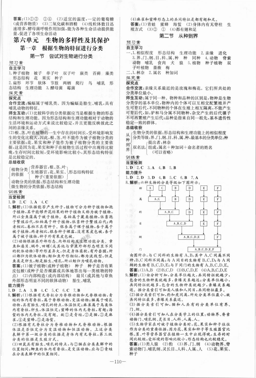 2018年初中同步學習導與練導學探究案八年級生物上冊人教版 第10頁