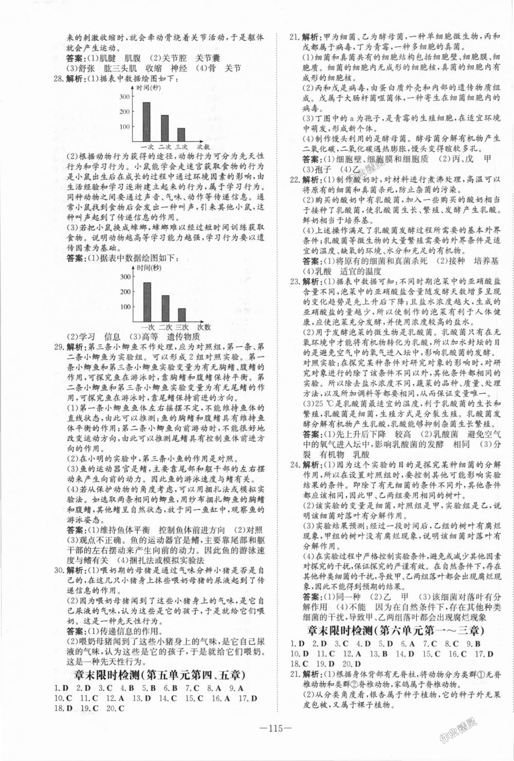 2018年初中同步學(xué)習(xí)導(dǎo)與練導(dǎo)學(xué)探究案八年級生物上冊人教版 第15頁