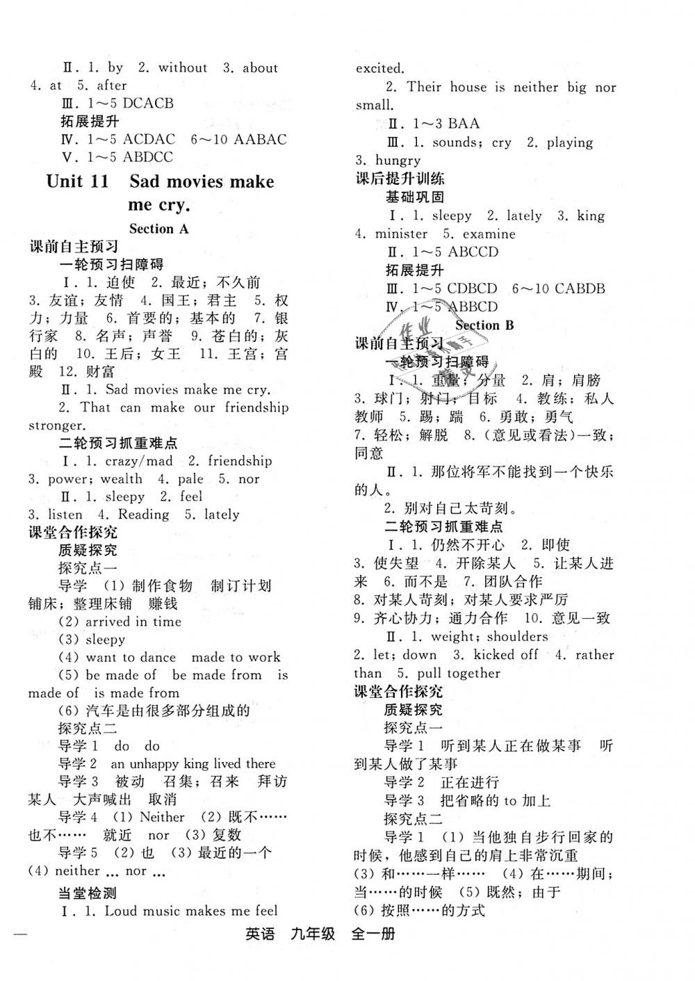 2018年同步轻松练习九年级英语全一册人教版 第14页