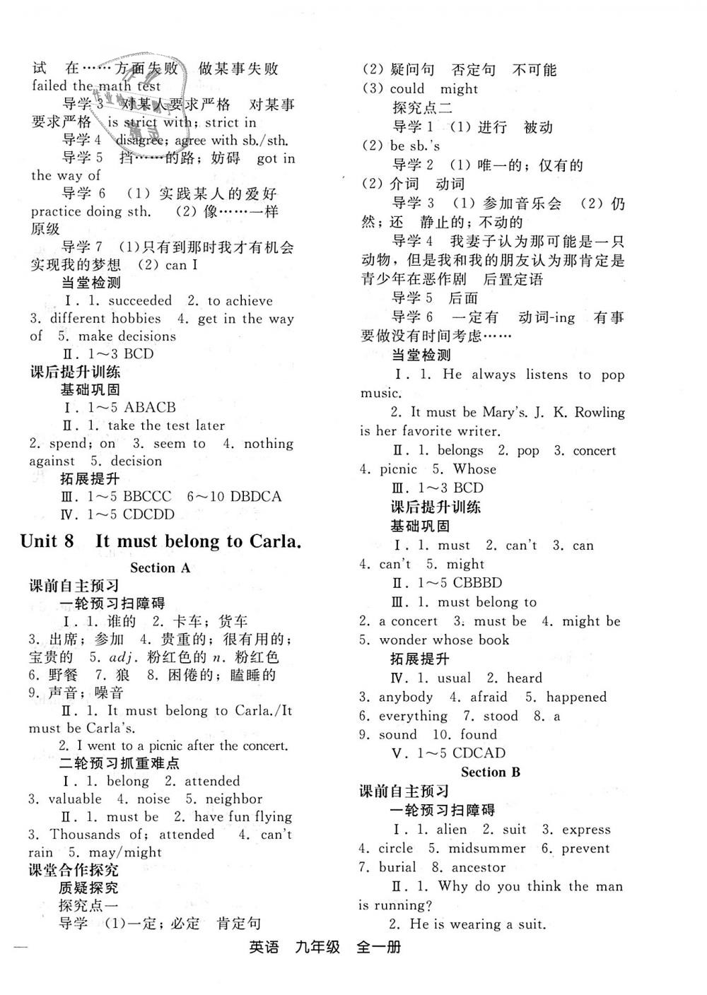 2018年同步轻松练习九年级英语全一册人教版 第10页